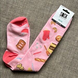 Sock It To Me Knee High Pink Bakery Socks Baker Food Chef Cook Novelty Gift